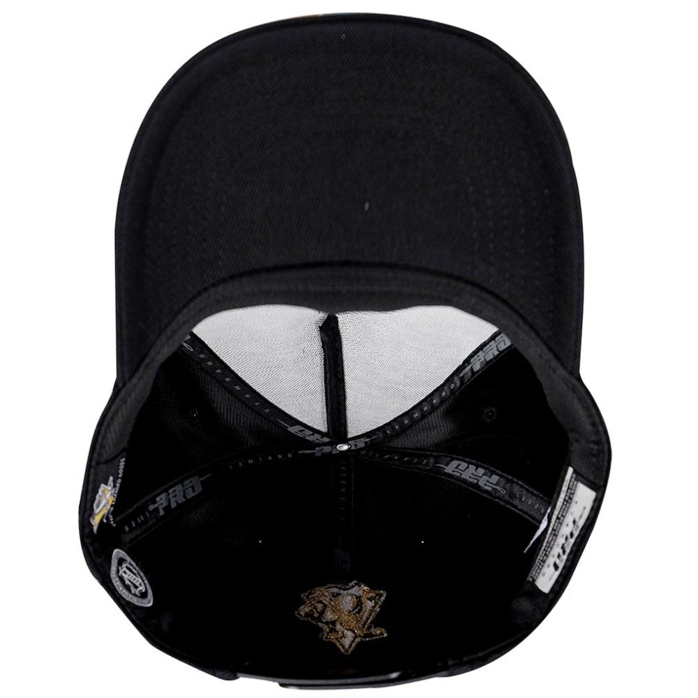 Pittsburgh Penguins Pro Standard Metallic Logo Pinch Front Adjustable Hat - Black | NHL discount