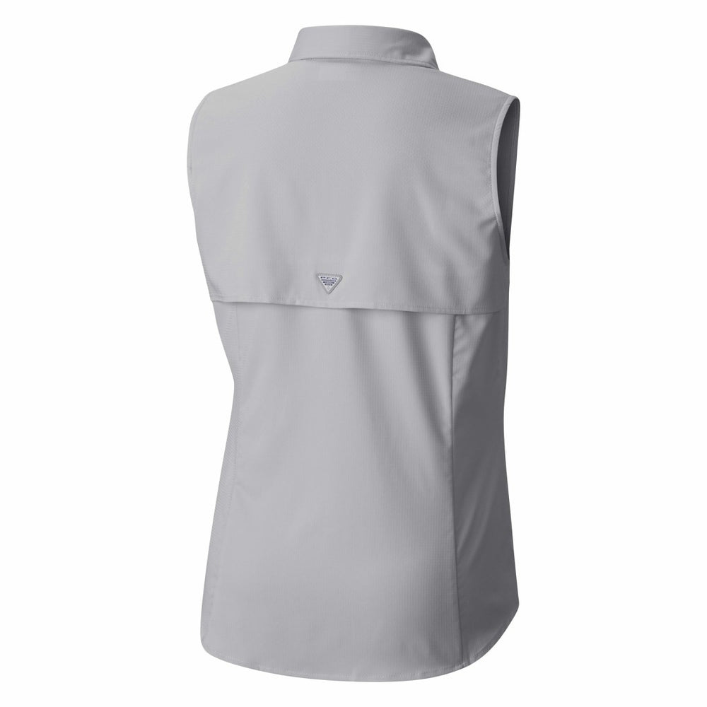 Houston Texans Women's PFG Tamiami Omni-Shade Sleeveless Button-Up Shirt - Gray - Columbia