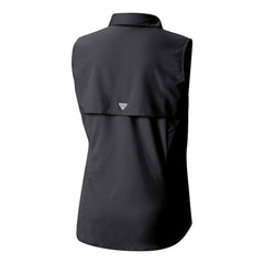 Pittsburgh Steelers Women's PFG Tamiami Omni-Shade Sleeveless Button-Up Shirt - Black - Columbia