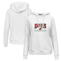 New Jersey Devils Levelwear Women's Retro Adorn Spellout Pullover Hoodie - White | NHL online