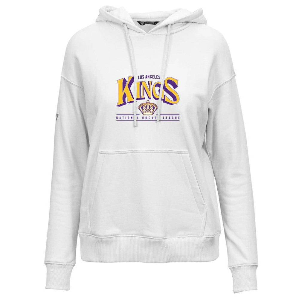 Los Angeles Kings Levelwear Women's Retro Adorn Spellout Pullover Hoodie - White | NHL discount