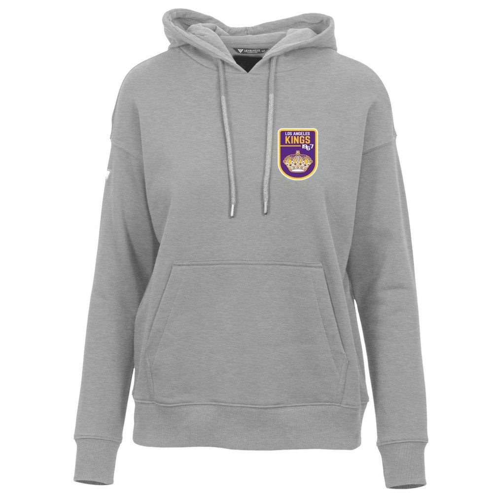 Los Angeles Kings Levelwear Women's Retro Adorn Pullover Hoodie - Gray | NHL on sale