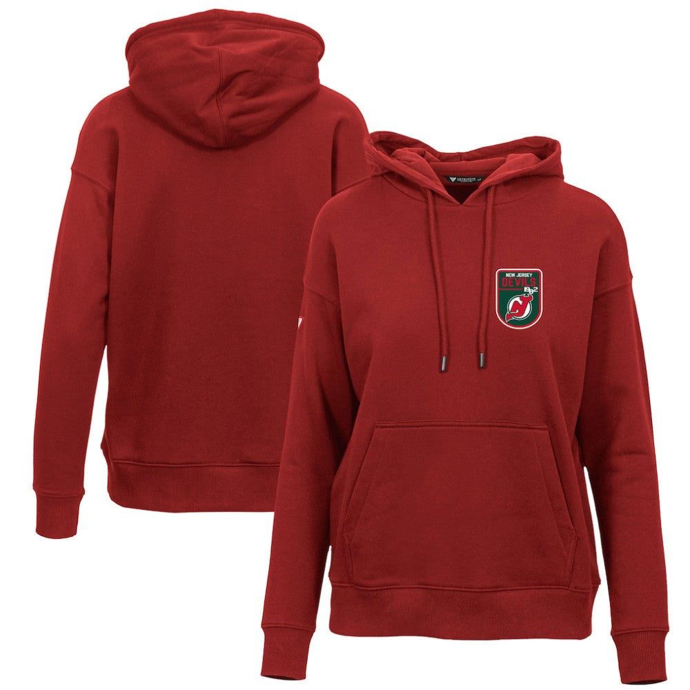 New Jersey Devils Levelwear Women's Retro Adorn Pullover Hoodie - Red | NHL online