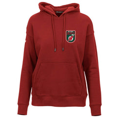 New Jersey Devils Levelwear Women's Retro Adorn Pullover Hoodie - Red | NHL online