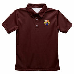 Barcelona Vive La Fete Youth Solid Polo Maroon