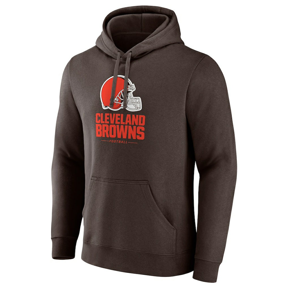 Cleveland Browns Team Lockup Pullover Hoodie - Brown - Fanatics