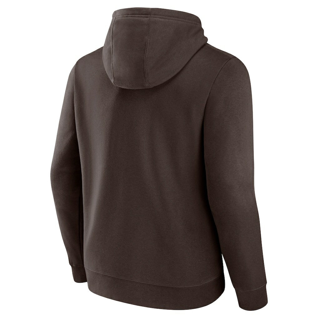 Cleveland Browns Team Lockup Pullover Hoodie - Brown - Fanatics
