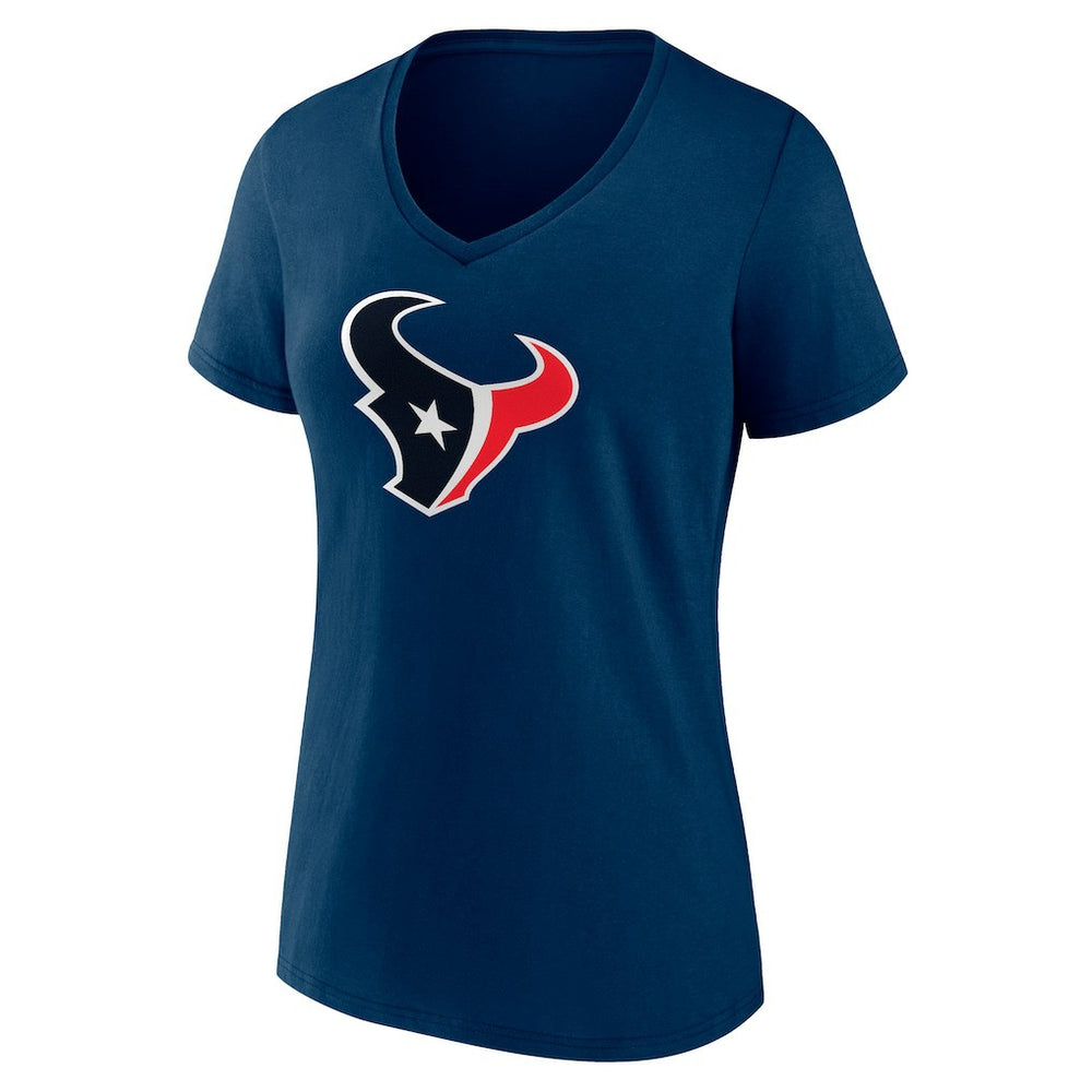 C.J. Stroud Houston Texans Women's Icon Player Name & Number V-Neck T-Shirt - Navy - Fanatics