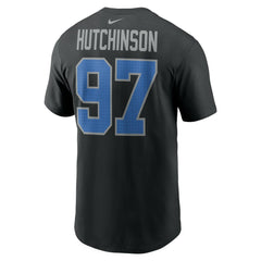 Aidan Hutchinson Detroit Lions Player Name & Number T-Shirt - Black - Nike