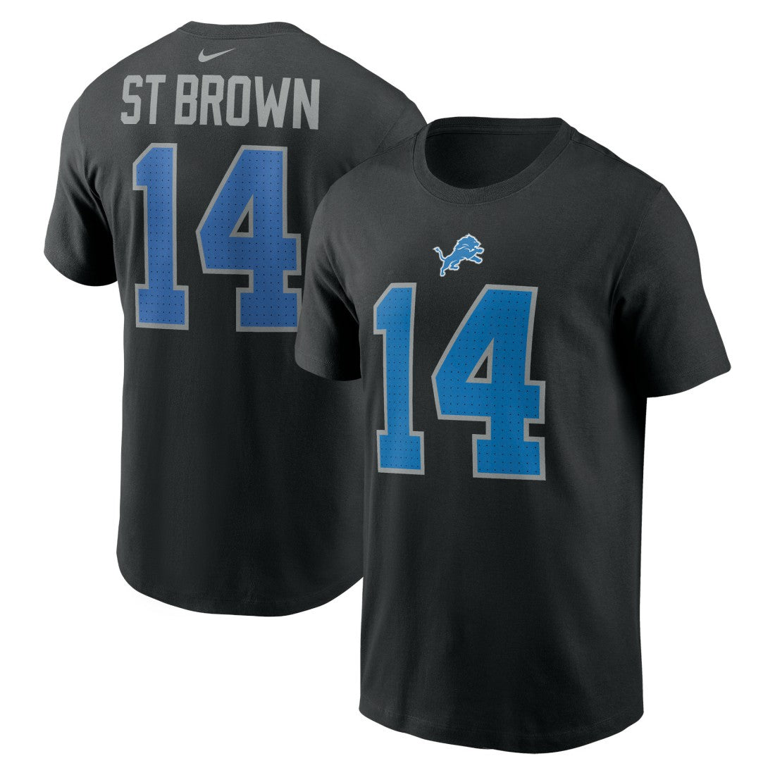 Amon-Ra St. Brown Detroit Lions Player Name & Number T-Shirt - Black - Nike