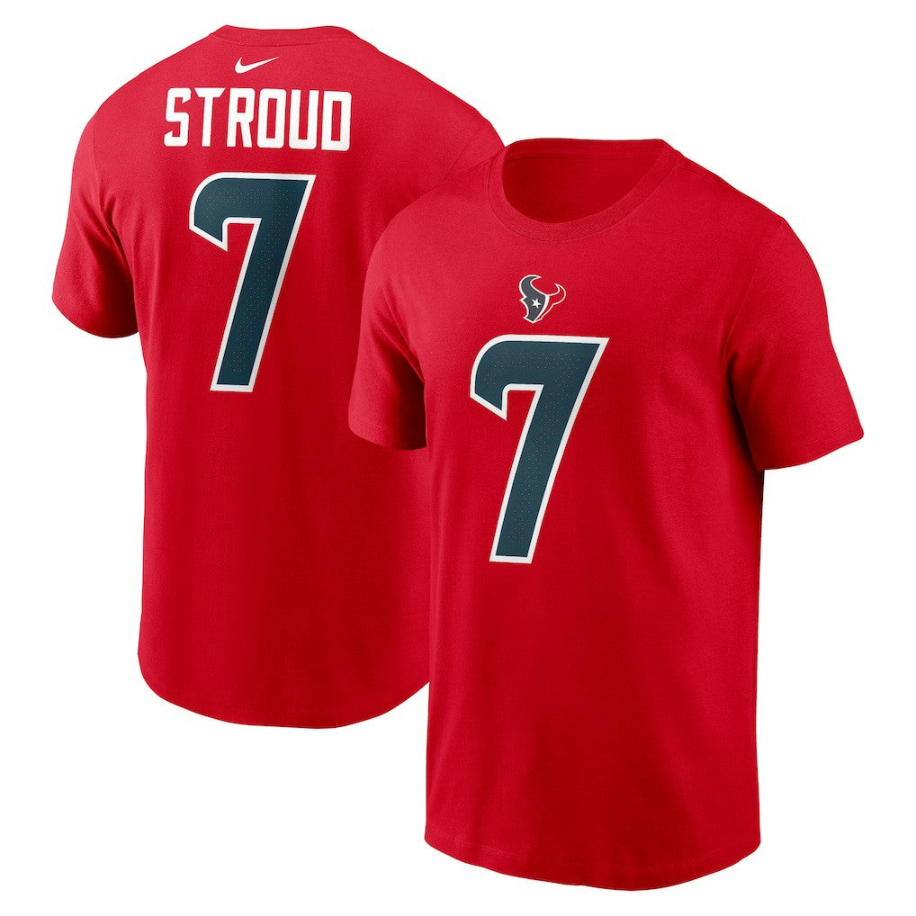 C.J. Stroud Houston Texans Player Name & Number T-Shirt - Red - Nike