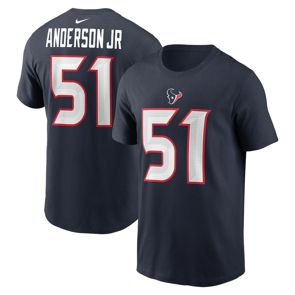 Will Anderson Jr. Houston Texans Player Name & Number T-Shirt - Navy - Nike