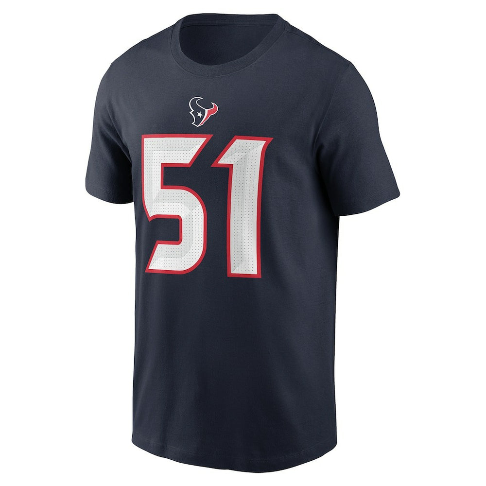 Will Anderson Jr. Houston Texans Player Name & Number T-Shirt - Navy - Nike