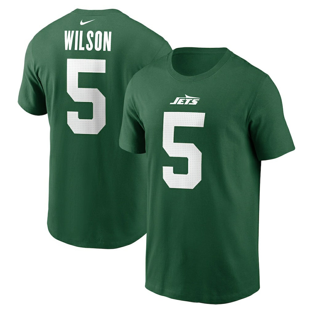 Garrett Wilson New York Jets Name & Number T-Shirt - Green - Nike