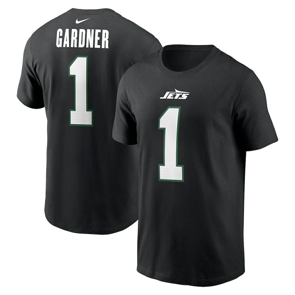 Ahmad Sauce Gardner New York Jets Name & Number T-Shirt - Black - Nike