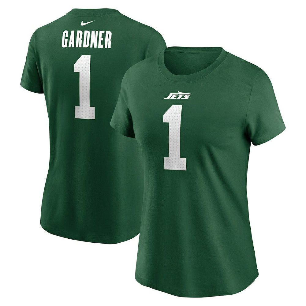 Sauce Gardner New York Jets Women's Player Name & Number T-Shirt - Green - Nike