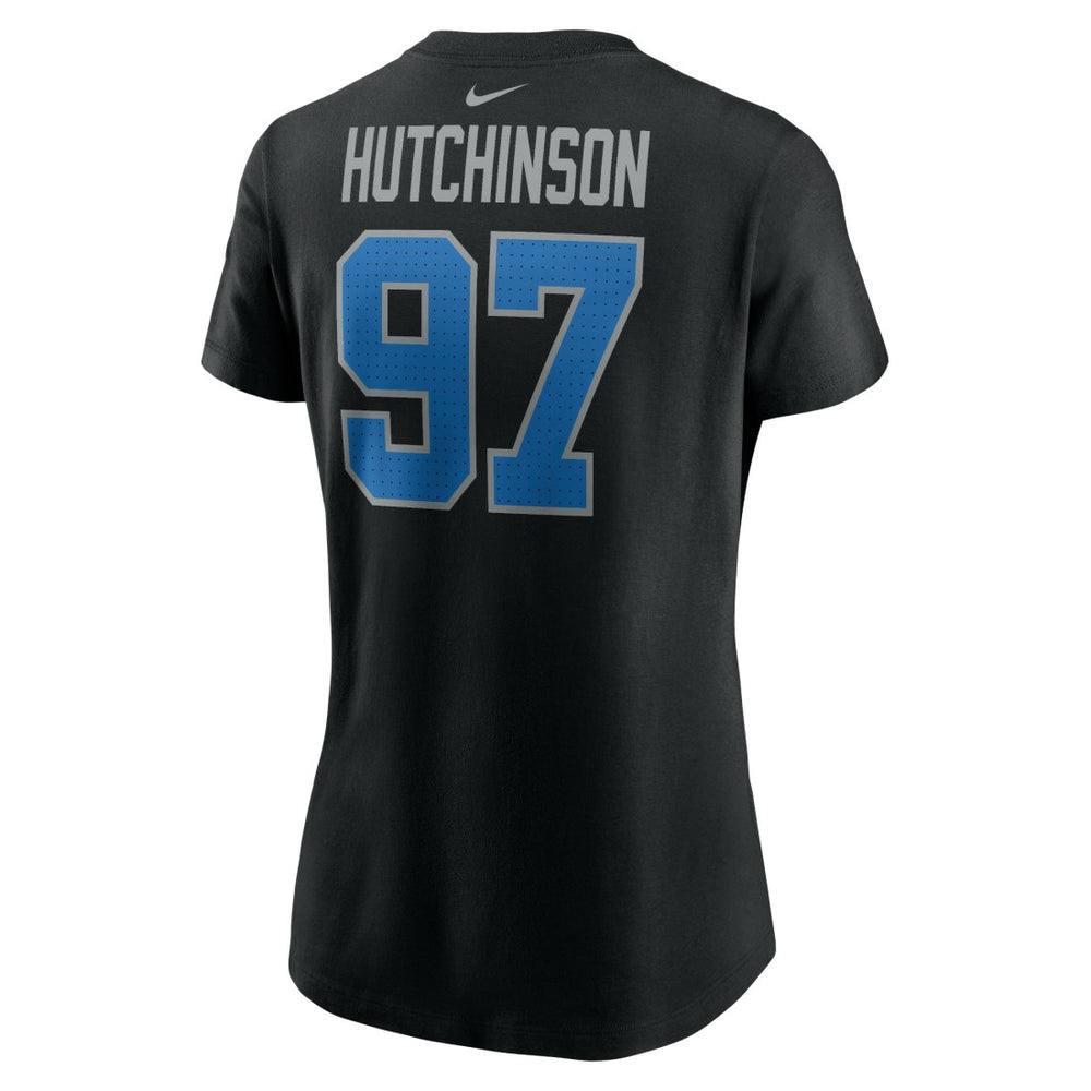 Aidan Hutchinson Detroit Lions Women's Player Name & Number T-Shirt - Black - Nike