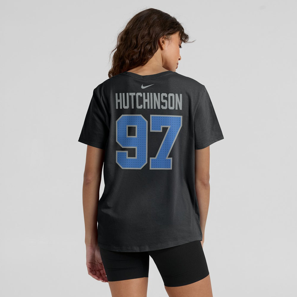 Aidan Hutchinson Detroit Lions Women's Player Name & Number T-Shirt - Black - Nike