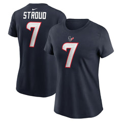 C.J. Stroud Houston Texans Women's Player Name & Number T-Shirt - Navy - Nike