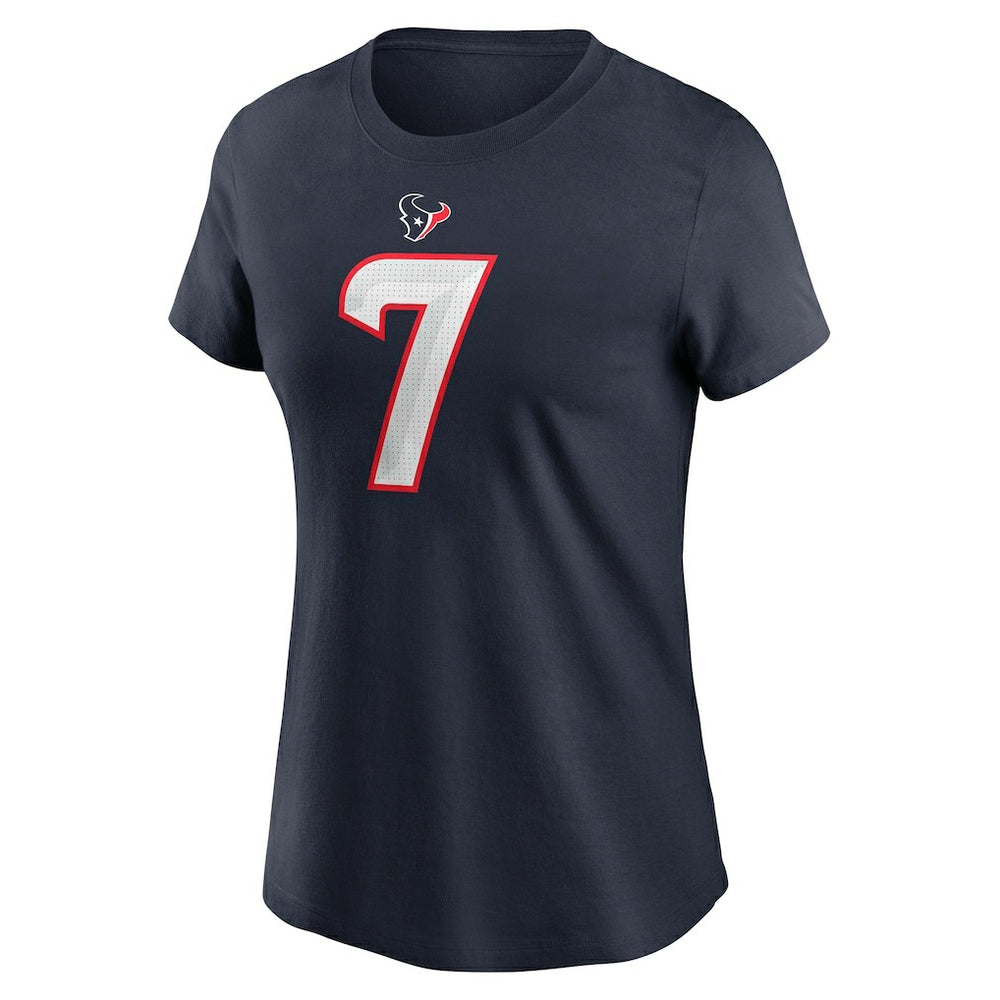 C.J. Stroud Houston Texans Women's Player Name & Number T-Shirt - Navy - Nike