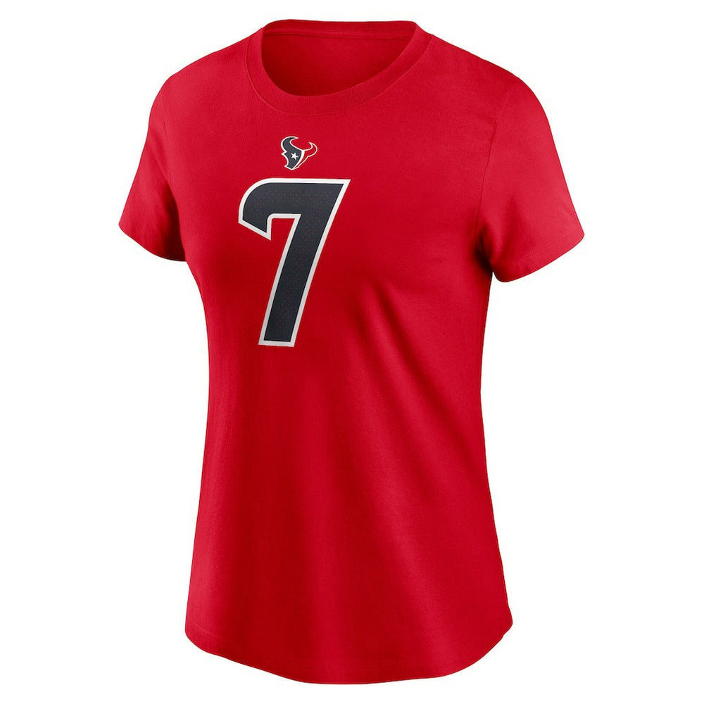 C.J. Stroud Houston Texans Women's Player Name & Number T-Shirt - Red - Nike