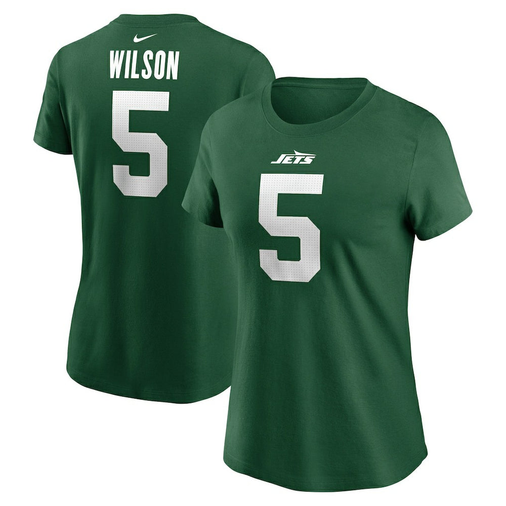 Garrett Wilson New York Jets Women's Player Name & Number T-Shirt - Green - Nike