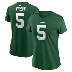 Garrett Wilson New York Jets Women's Player Name & Number T-Shirt - Green - Nike