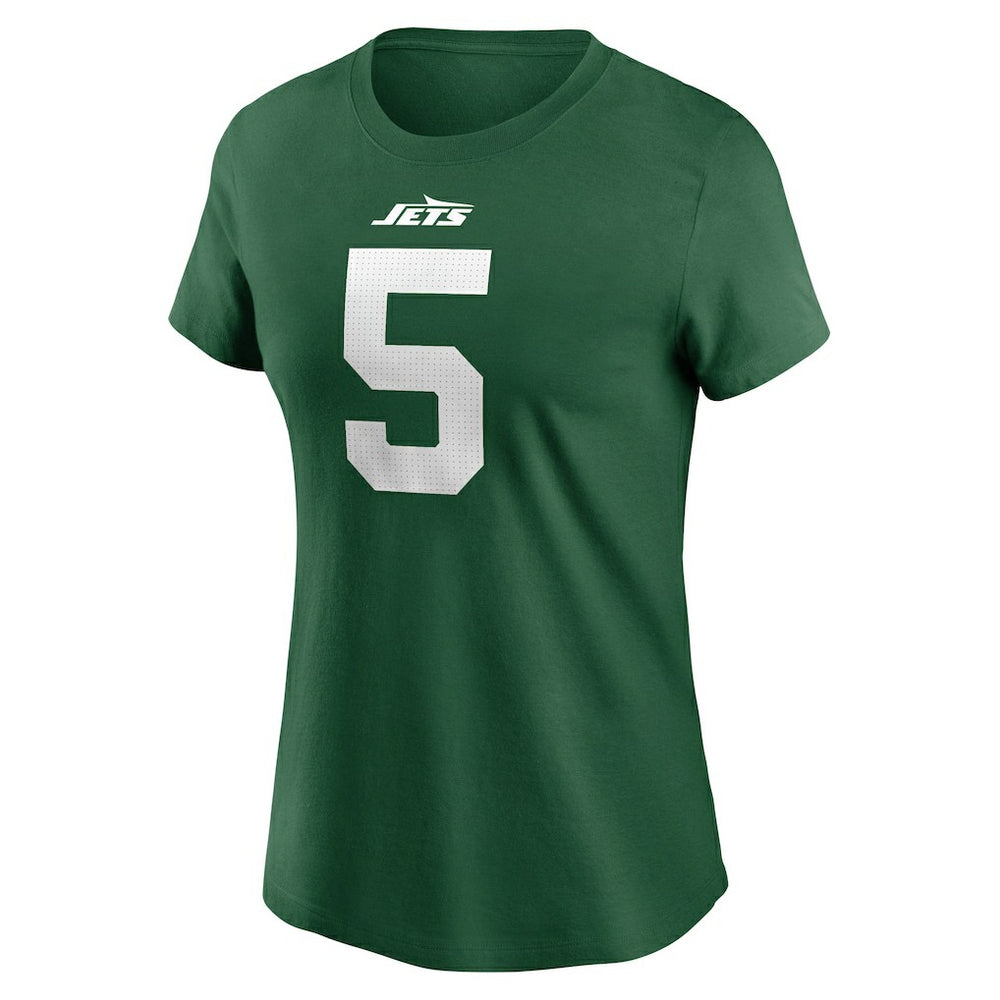 Garrett Wilson New York Jets Women's Player Name & Number T-Shirt - Green - Nike