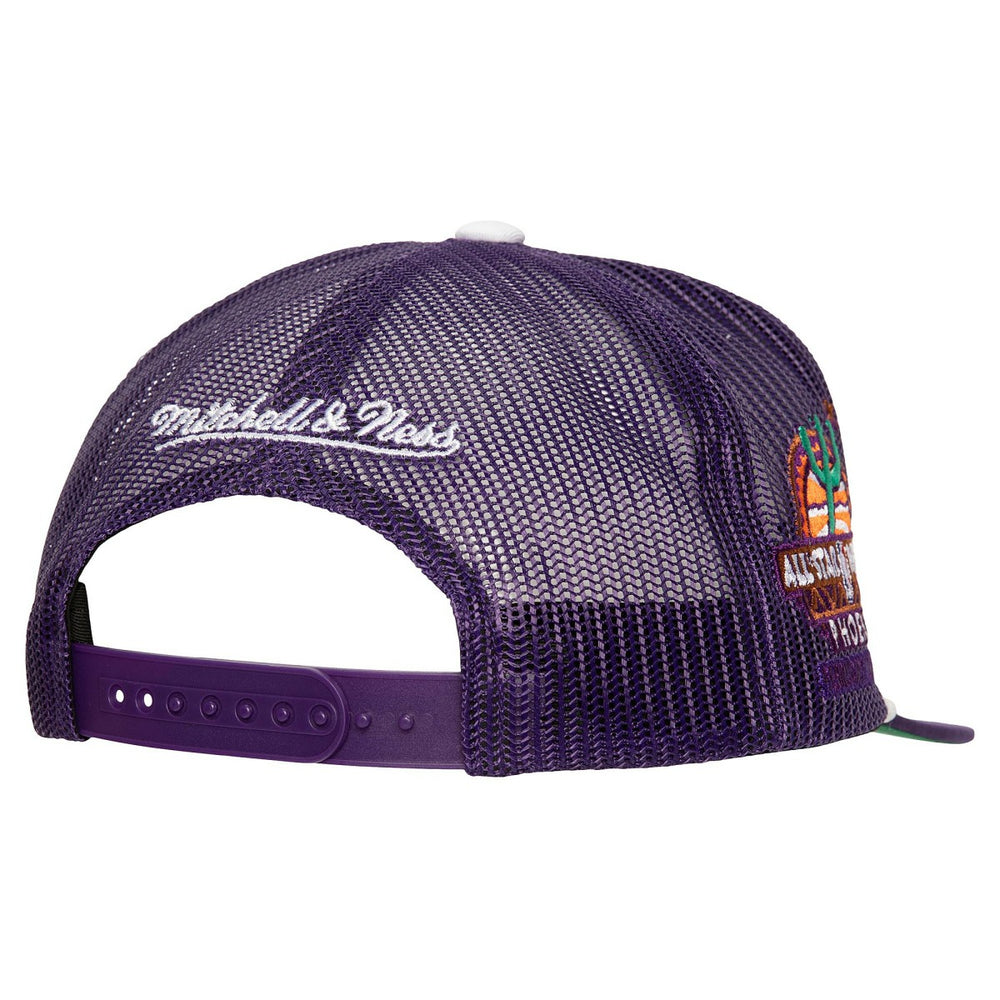 Mitchell & Ness Phoenix Suns Roper Meshback Trucker Snapback Hat Purple