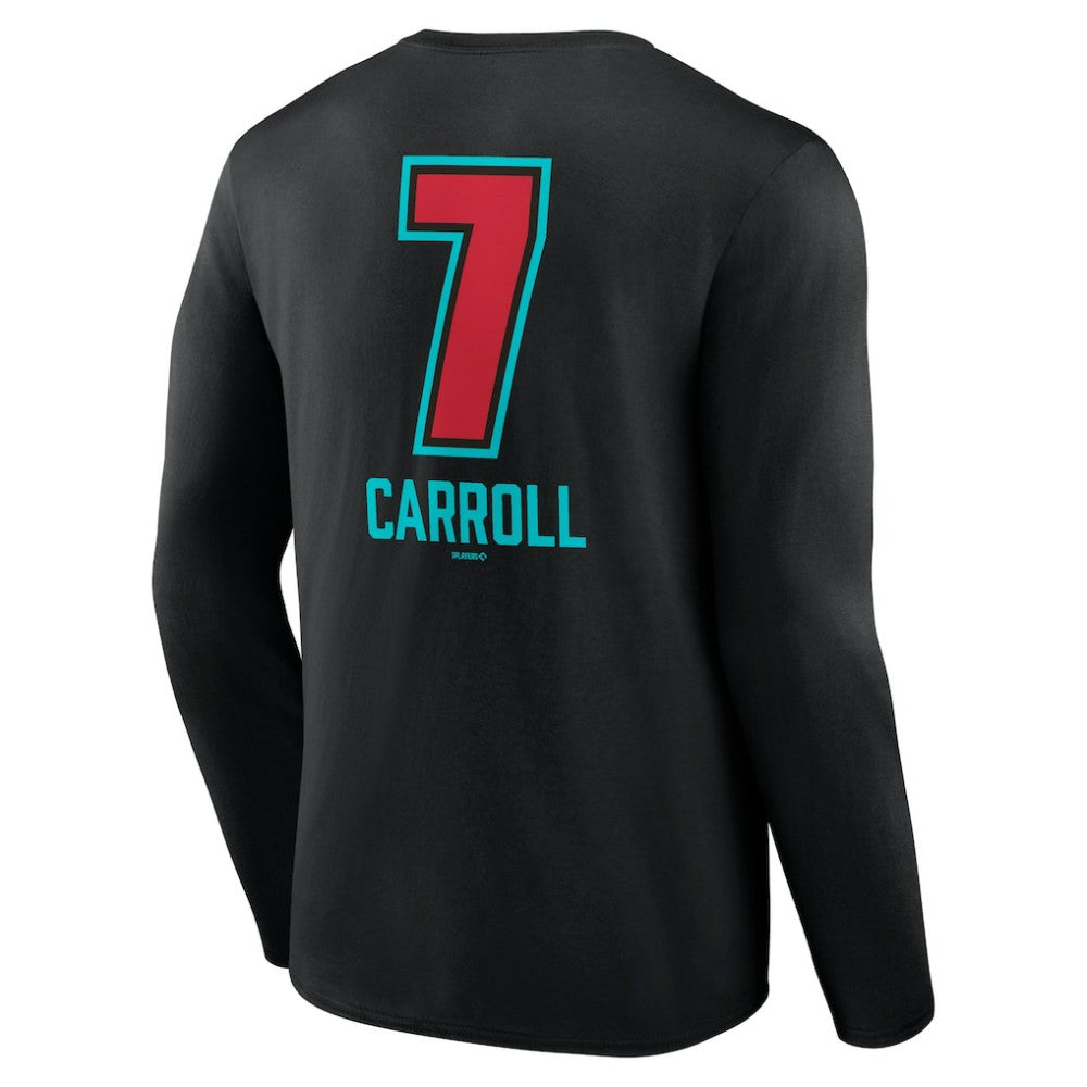 Corbin Carroll Arizona Diamondbacks Name & Number Fastball Long Sleeve T-Shirt for sale