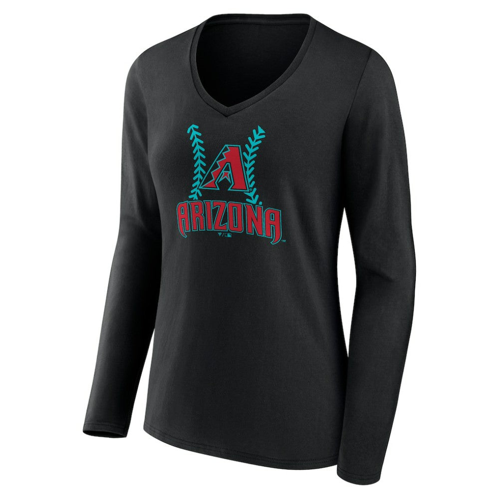 Corbin Carroll Arizona Diamondbacks Women's Name & Number Fastball V-Neck Long Sleeve T-Shirt for sale