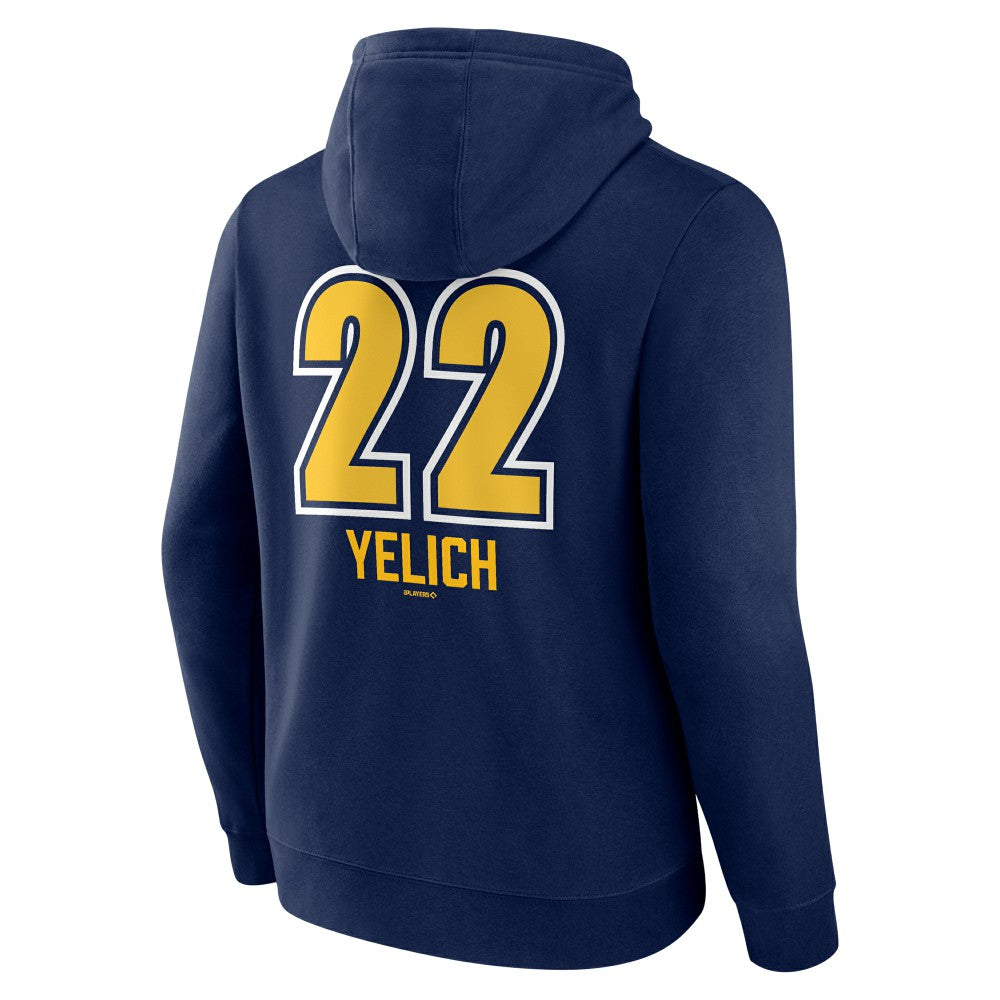 Christian Yelich Milwaukee Brewers Name & Number Fastball Pullover Hoodie Online