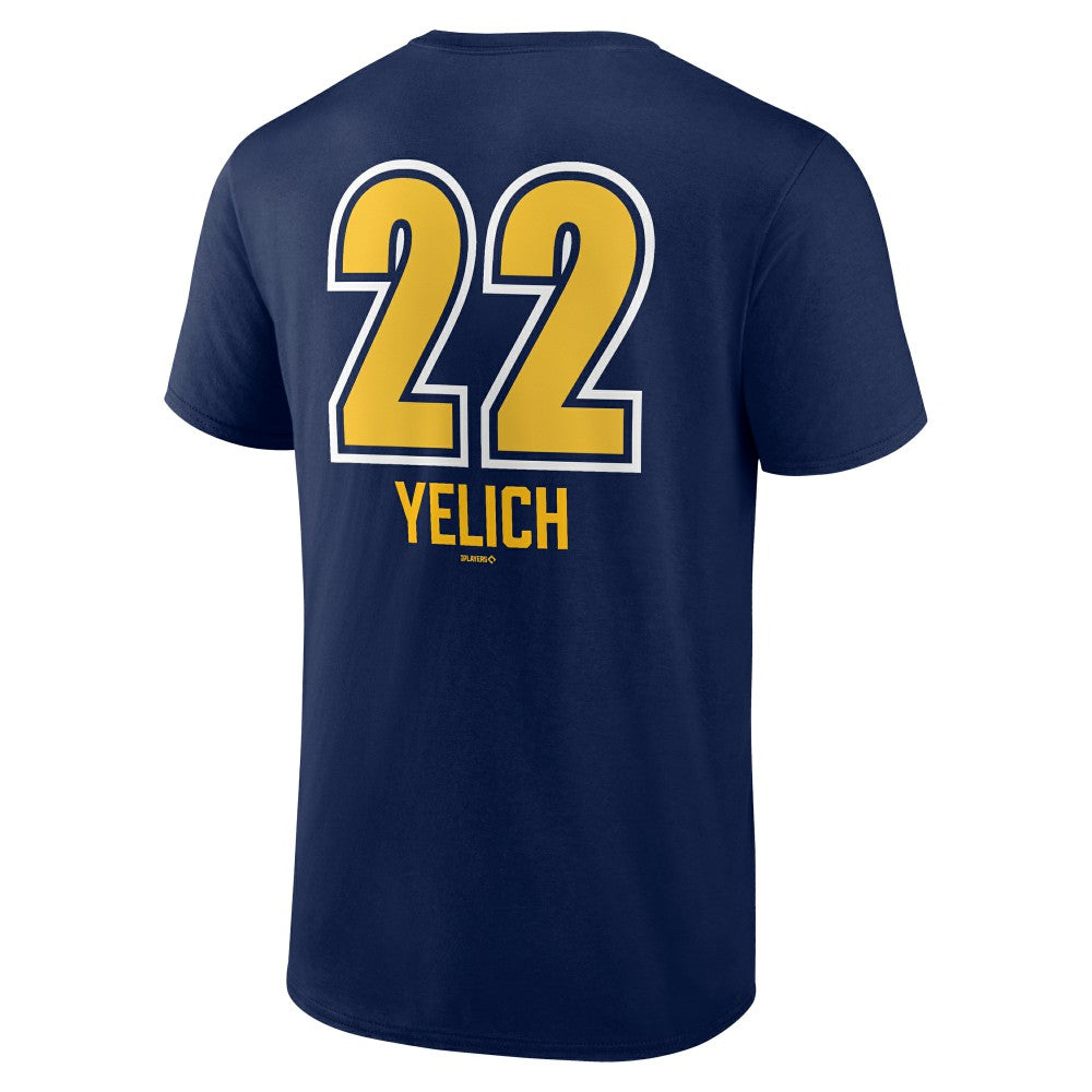 Christian Yelich Milwaukee Brewers Name & Number Fastball T-Shirt Discount
