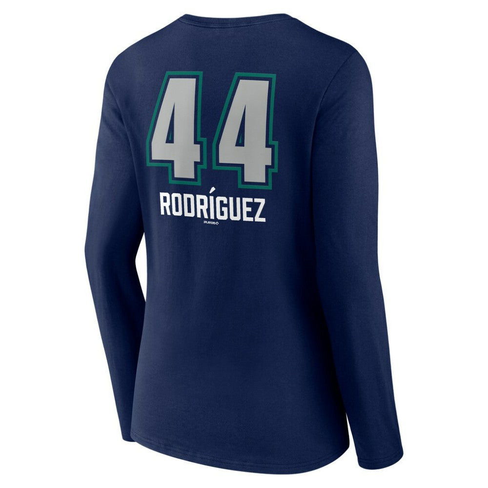 Julio Rodríguez Seattle Mariners Women's Name & Number Fastball V-Neck Long Sleeve T-Shirt Online