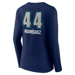 Julio Rodríguez Seattle Mariners Women's Name & Number Fastball V-Neck Long Sleeve T-Shirt Online