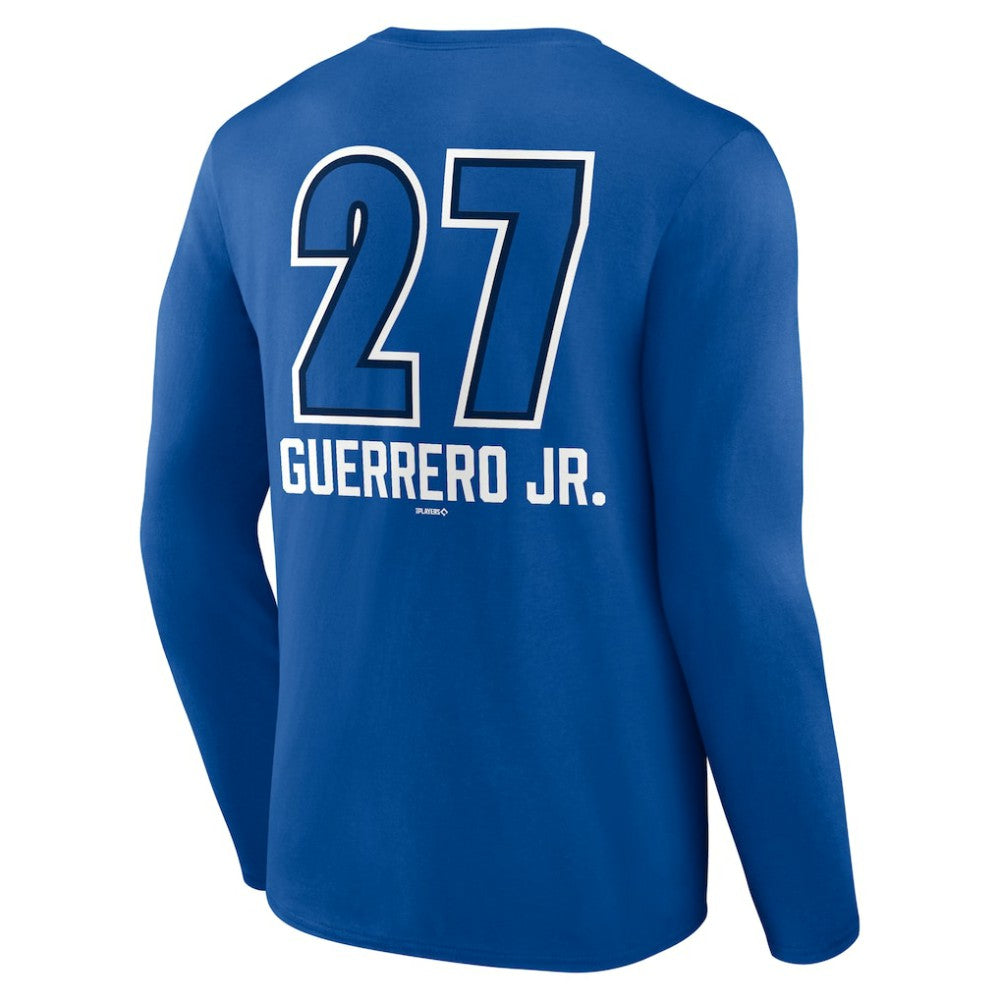 Vladimir Guerrero Jr. Toronto Blue Jays Name & Number Fastball Long Sleeve T-Shirt Sale