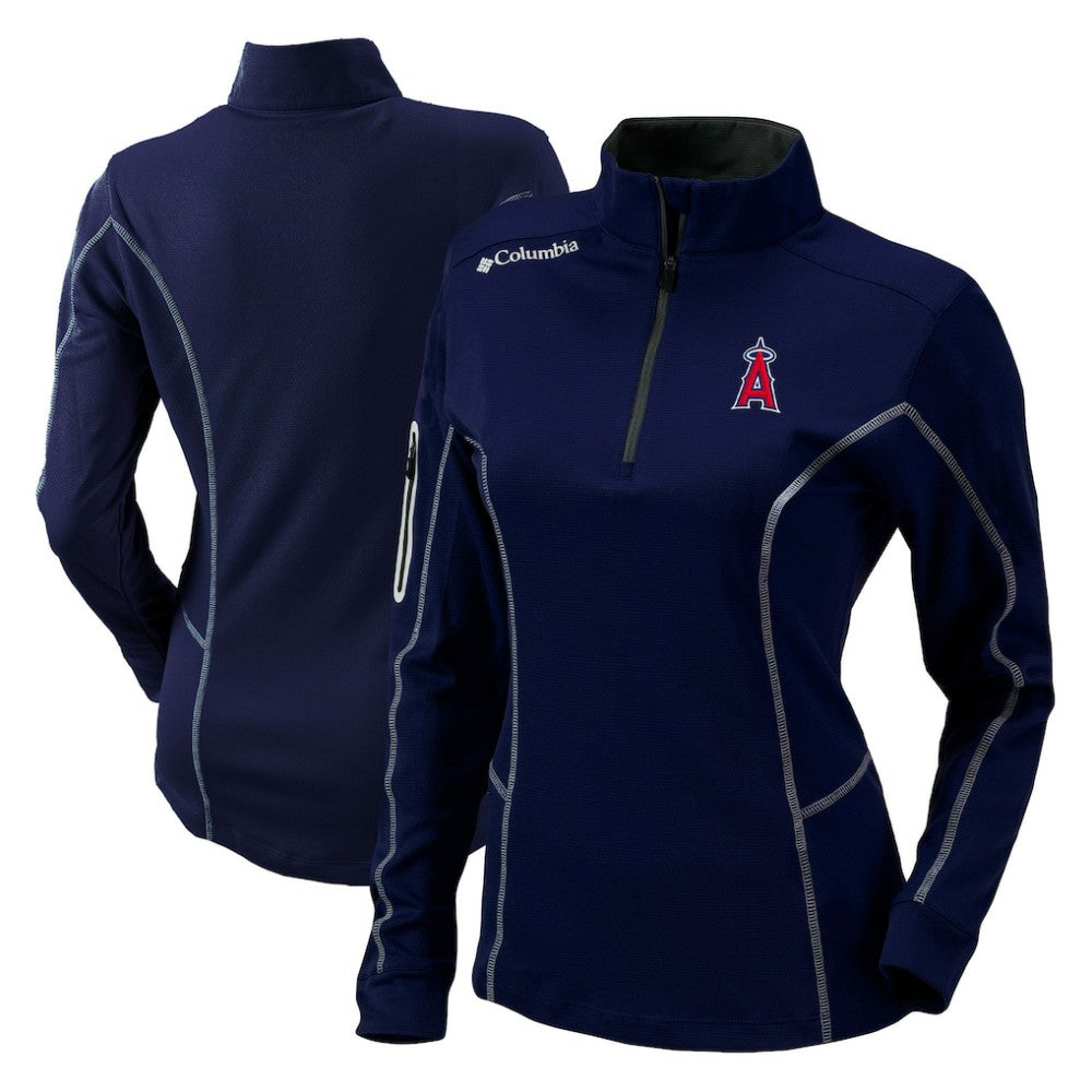 Los Angeles Angels Columbia Women's Omni-Wick Shotgun Quarter-Zip Pullover Top Outlet