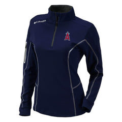 Los Angeles Angels Columbia Women's Omni-Wick Shotgun Quarter-Zip Pullover Top Outlet
