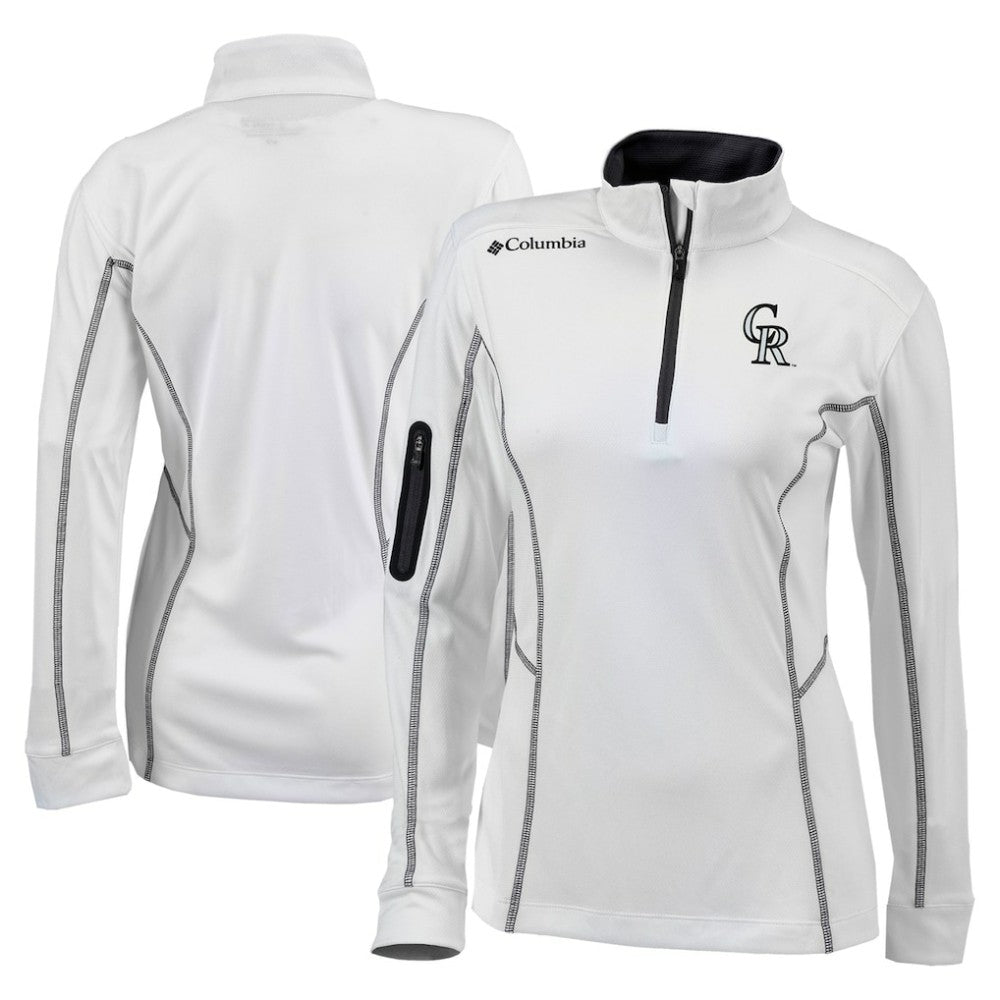 Colorado Rockies Columbia Women's Omni-Wick Shotgun Quarter-Zip Pullover Top for sale
