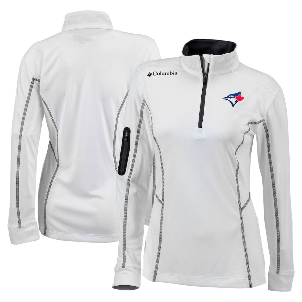 Toronto Blue Jays Columbia Women's Omni-Wick Shotgun Quarter-Zip Pullover Top Sale