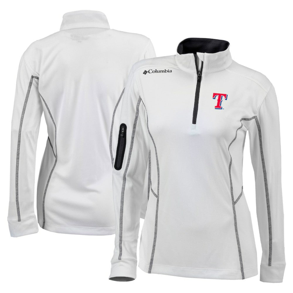 Texas Rangers Columbia Women's Omni-Wick Shotgun Quarter-Zip Pullover Top Online