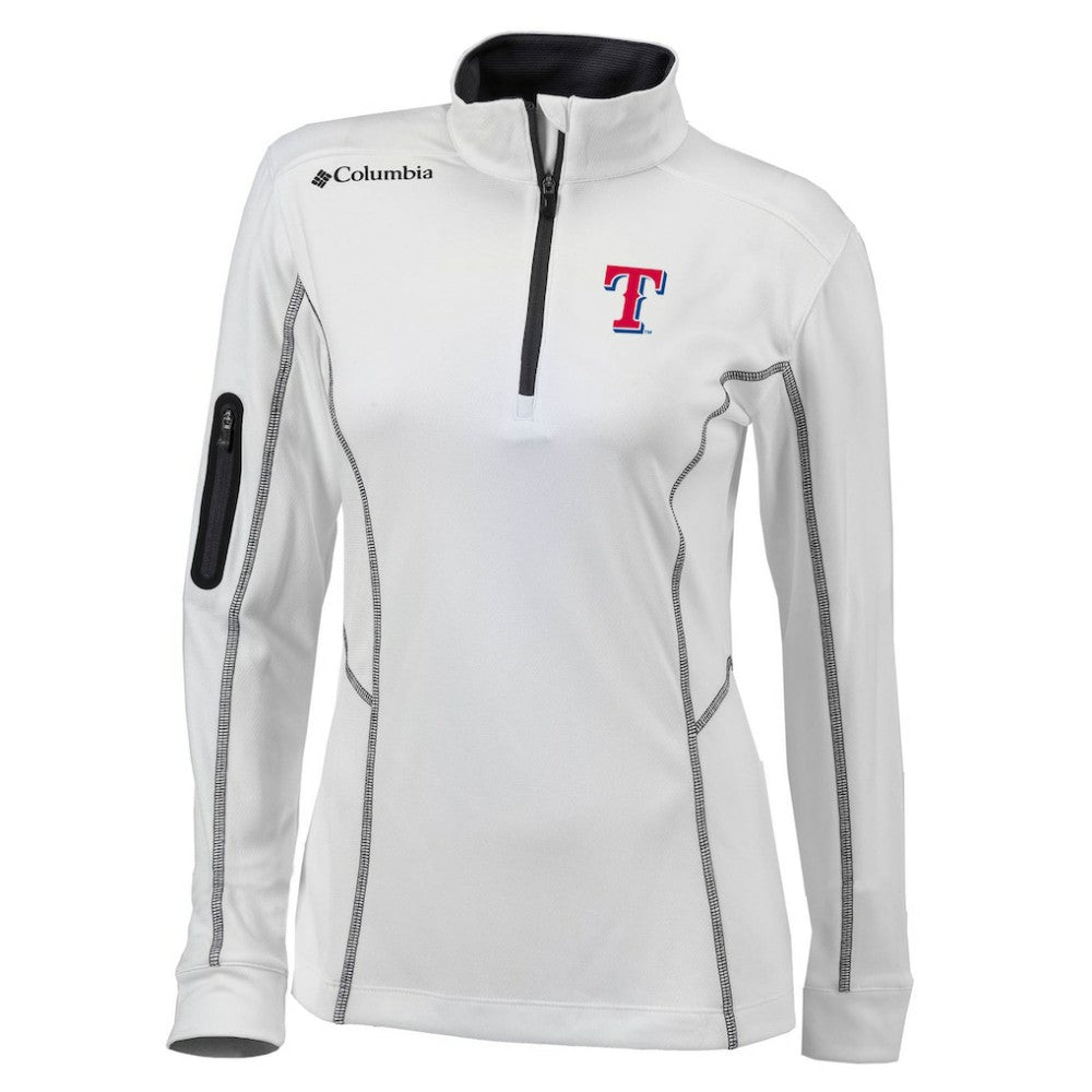Texas Rangers Columbia Women's Omni-Wick Shotgun Quarter-Zip Pullover Top Online