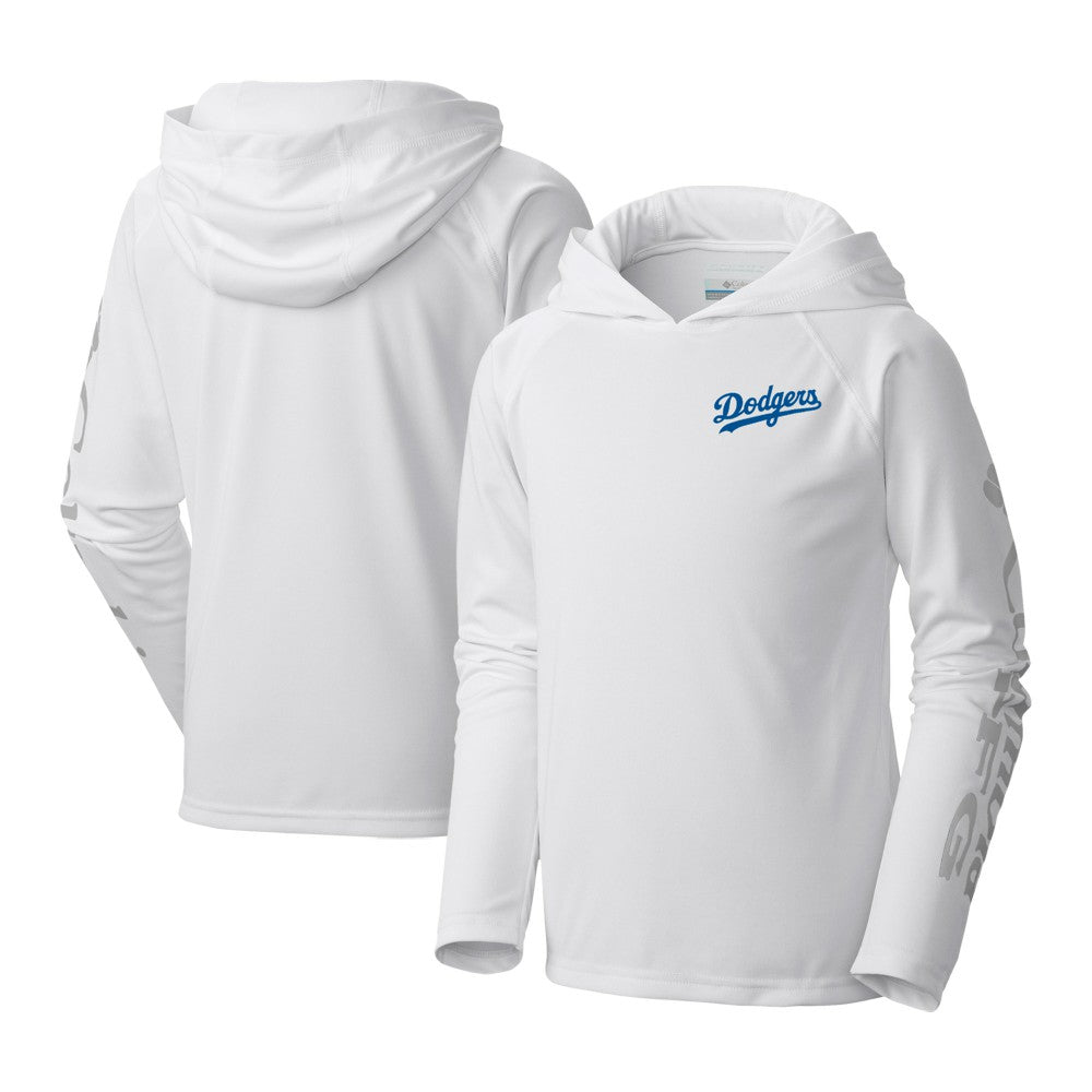 Los Angeles Dodgers Columbia Youth Terminal Tackle Long Sleeve Hoodie T-Shirt Outlet