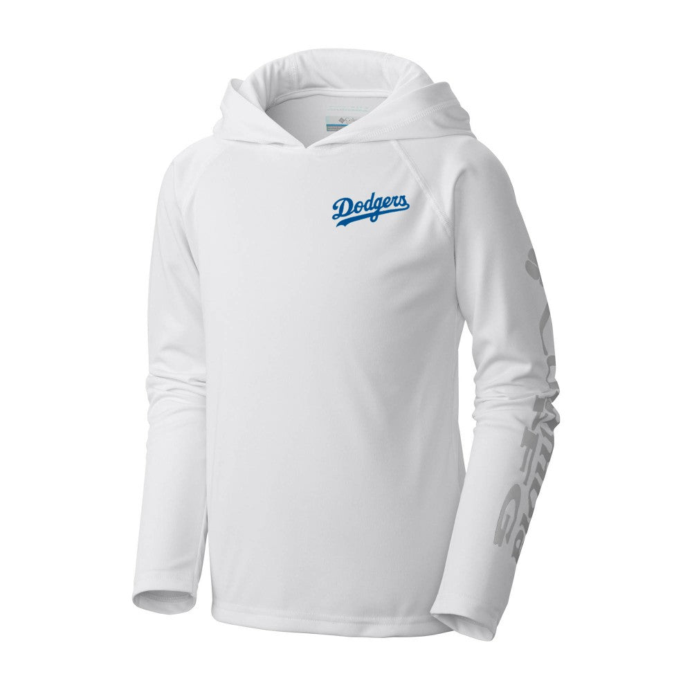 Los Angeles Dodgers Columbia Youth Terminal Tackle Long Sleeve Hoodie T-Shirt Outlet