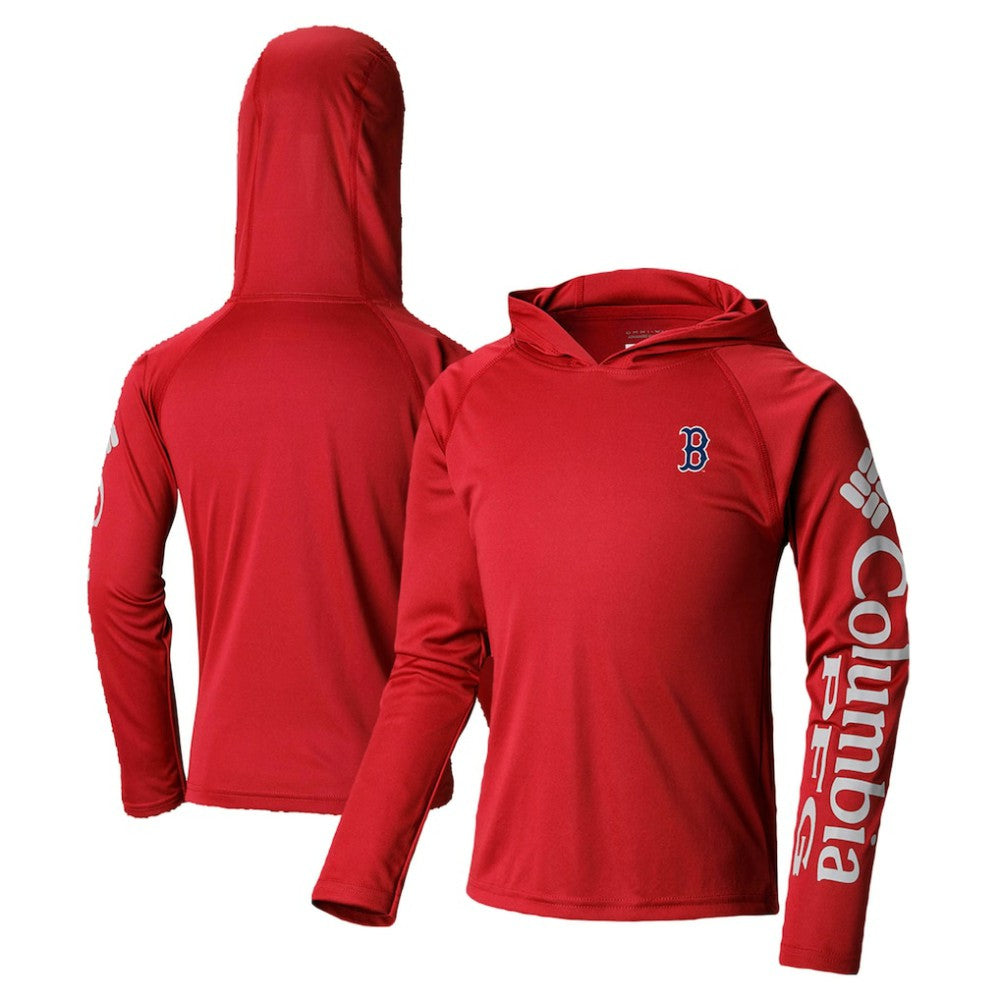 Boston Red Sox Columbia Youth Terminal Tackle Long Sleeve Hoodie T-Shirt Discount