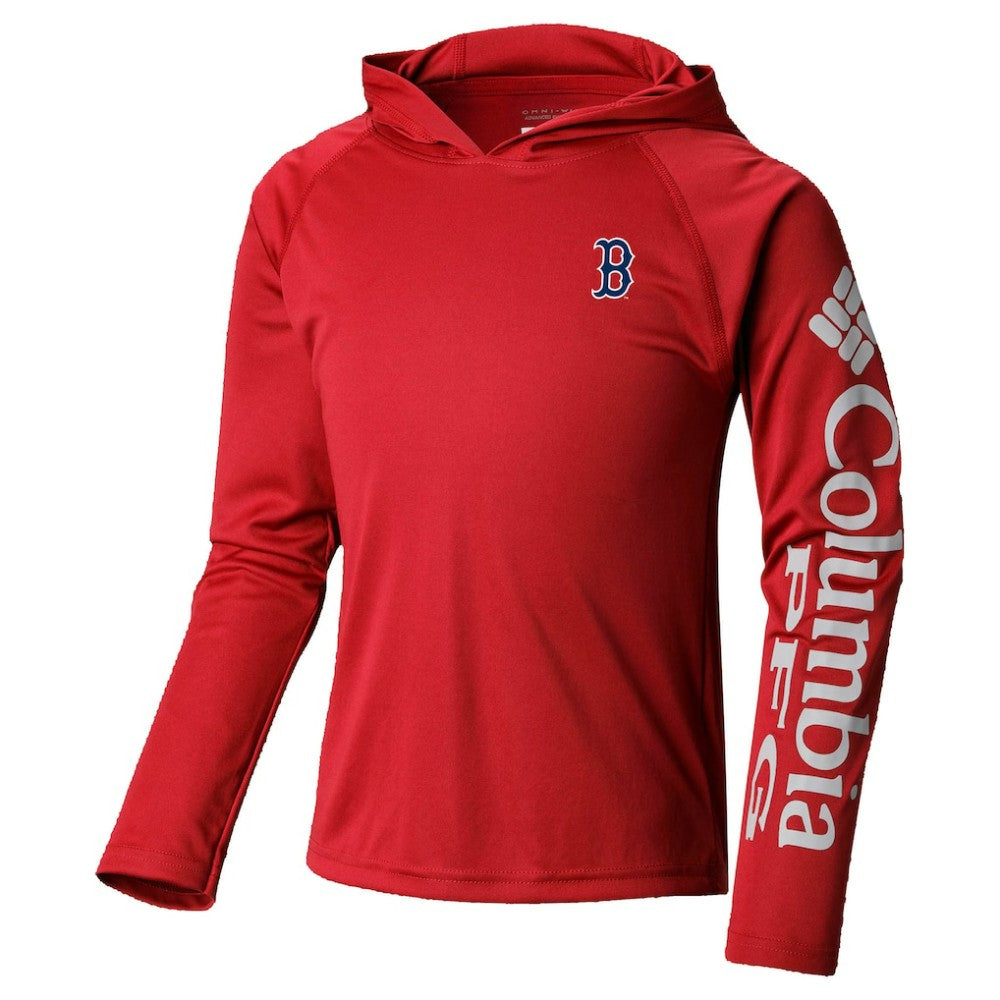 Boston Red Sox Columbia Youth Terminal Tackle Long Sleeve Hoodie T-Shirt Discount