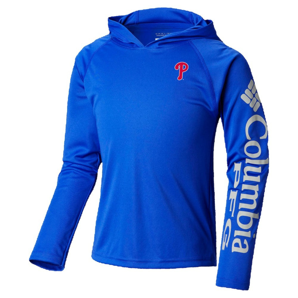 Philadelphia Phillies Columbia Youth Terminal Tackle Long Sleeve Hoodie T-Shirt Sale