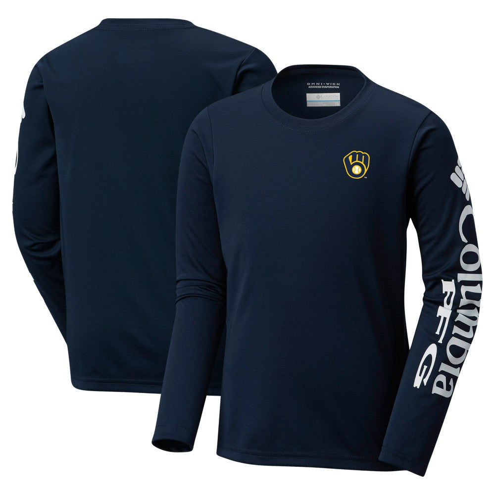 Milwaukee Brewers Columbia Youth Terminal Tackle Long Sleeve T-Shirt for sale