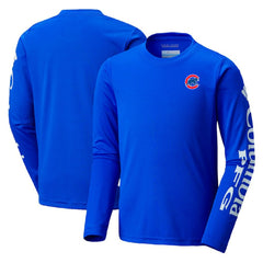 Chicago Cubs Columbia Youth Terminal Tackle Long Sleeve T-Shirt Sale
