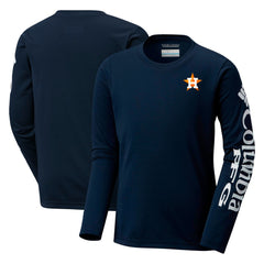 Houston Astros Columbia Youth Terminal Tackle Long Sleeve T-Shirt Outlet